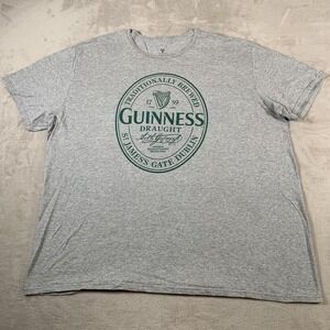 Guinness Shirt Mens 2XL Gray St‎ James Gate Dublin Draught Beer Graphic Tee
